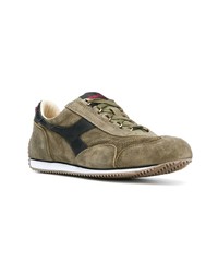 Baskets basses en daim olive Diadora