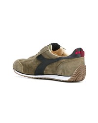 Baskets basses en daim olive Diadora