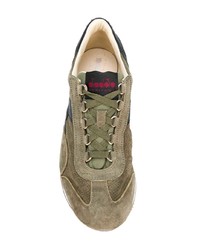 Baskets basses en daim olive Diadora