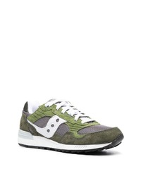 Baskets basses en daim olive Saucony