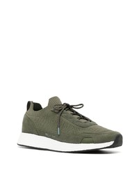 Baskets basses en daim olive PS Paul Smith