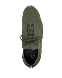 Baskets basses en daim olive PS Paul Smith