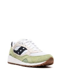 Baskets basses en daim olive Saucony