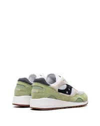 Baskets basses en daim olive Saucony