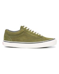 Baskets basses en daim olive Vans