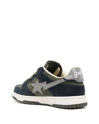 Baskets basses en daim olive A Bathing Ape