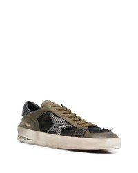 Baskets basses en daim olive Golden Goose