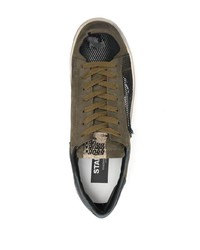 Baskets basses en daim olive Golden Goose