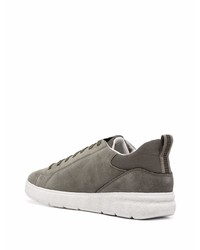 Baskets basses en daim olive Geox