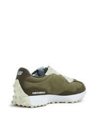 Baskets basses en daim olive New Balance