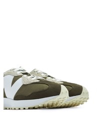 Baskets basses en daim olive New Balance