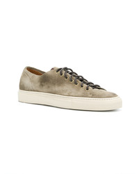 Baskets basses en daim olive Buttero