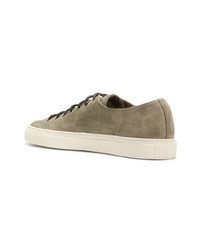 Baskets basses en daim olive Buttero