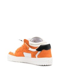 Baskets basses en daim orange Off-White