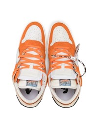 Baskets basses en daim orange Off-White