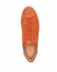 Baskets basses en daim orange Santoni