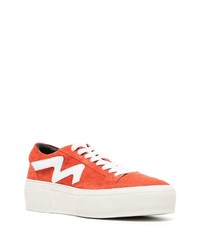 Baskets basses en daim orange MSGM