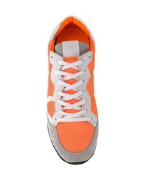 Baskets basses en daim orange Philippe Model
