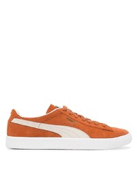Baskets basses en daim orange Puma