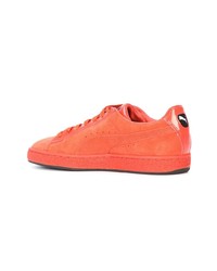 Baskets basses en daim orange Puma