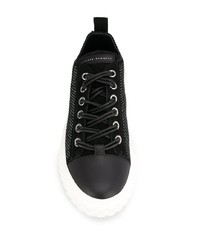 Baskets basses en daim ornées noires Giuseppe Zanotti