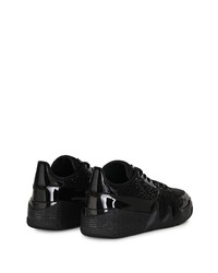 Baskets basses en daim ornées noires Giuseppe Zanotti