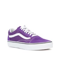 Baskets basses en daim pourpres Vans