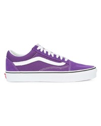 Baskets basses en daim pourpres Vans