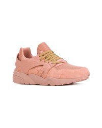 Baskets basses en daim roses Puma