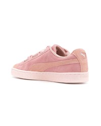 Baskets basses en daim roses Puma