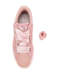 Baskets basses en daim roses Puma