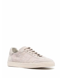 Baskets basses en daim roses Brunello Cucinelli