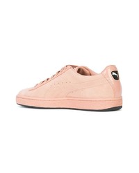 Baskets basses en daim roses Puma