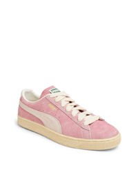 Baskets basses en daim roses Puma