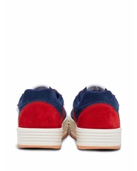 Baskets basses en daim rouge et bleu marine Palm Angels