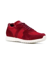 Baskets basses en daim rouges Valentino