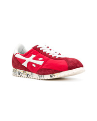 Baskets basses en daim rouges Premiata