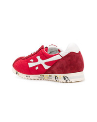 Baskets basses en daim rouges Premiata