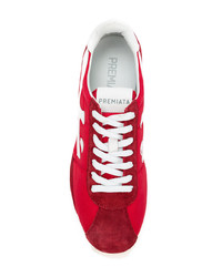 Baskets basses en daim rouges Premiata