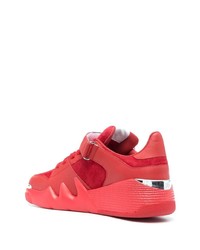 Baskets basses en daim rouges Giuseppe Zanotti