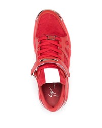 Baskets basses en daim rouges Giuseppe Zanotti