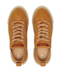 Baskets basses en daim tabac Giuseppe Zanotti