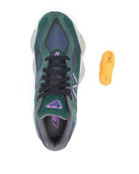 Baskets basses en daim vert foncé New Balance