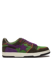 Baskets basses en daim vert foncé A Bathing Ape