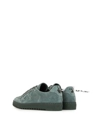 Baskets basses en daim vert foncé Off-White