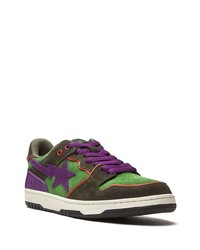 Baskets basses en daim vert foncé A Bathing Ape