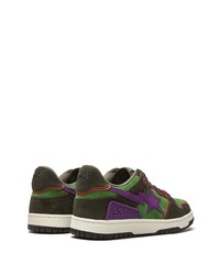 Baskets basses en daim vert foncé A Bathing Ape