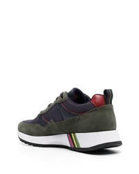 Baskets basses en daim vert foncé PS Paul Smith