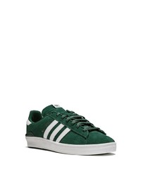 Baskets basses en daim vert foncé adidas