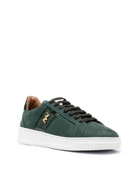 Baskets basses en daim vert foncé Billionaire